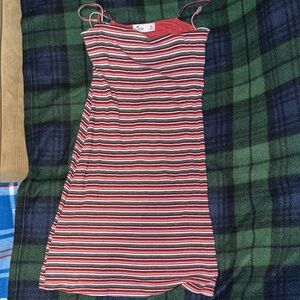Hollister Red and White Striped Dress